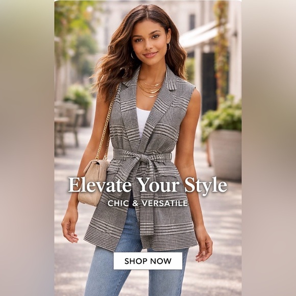 Vilagallo Jackets & Blazers - Vilagallo Vest Long Plaid